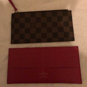Damier canvas interior pockets